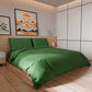 Copripiumino Matrimoniale, Sacco Copripiumino e Federe, Tinta Unita Verde Bosco