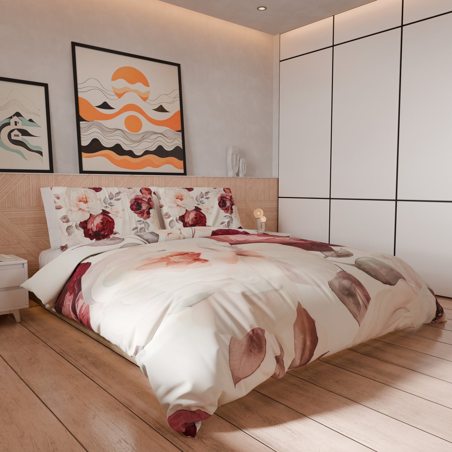 Copripiumino Matrimoniale, Singolo, Una Piazza e Mezza, Floreale 04-171