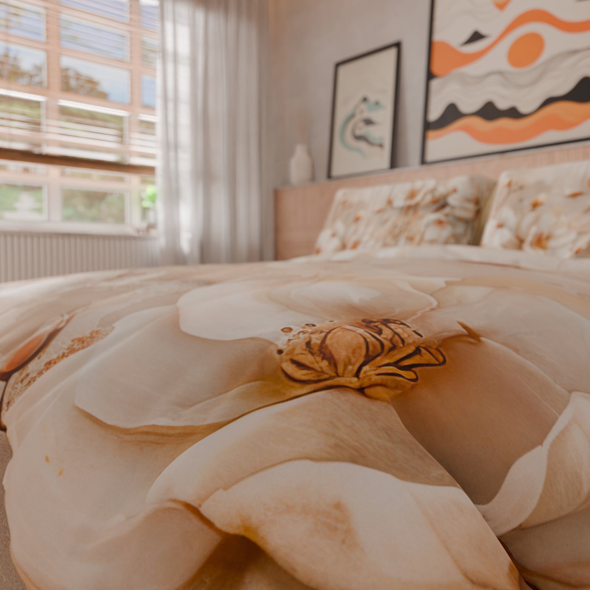 Copripiumino Matrimoniale, Singolo, Una Piazza e Mezza, Floreale F12