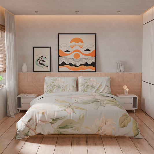 Housse de couette double, simple, une place et demie, florale F172