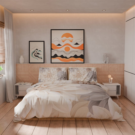 Housse de couette double, simple, une place et demie, florale F25