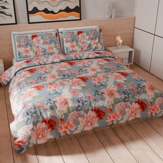 Copripiumino Matrimoniale, Singolo, Una Piazza e Mezza, Floreale 19-04