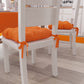 Kitchen Chair Cushions, Chair Covers 6 Pieces Orange