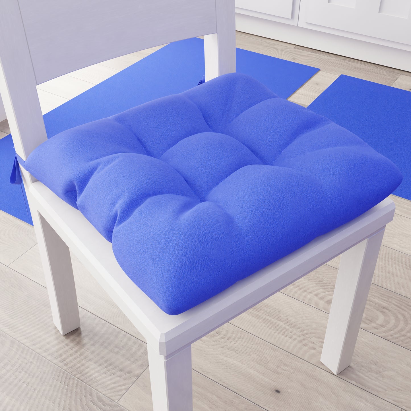 Kitchen Chair Cushions, Chair Cushions 6 Pieces Electric Blue