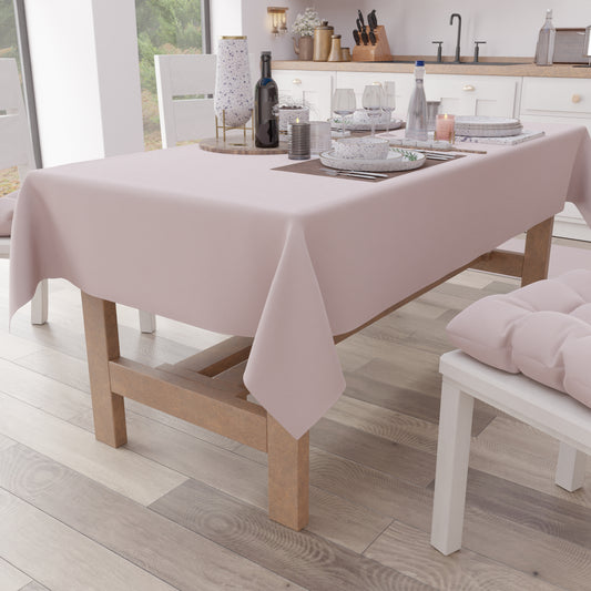 Cotton Tablecloth, Plain Pink Tablecloth