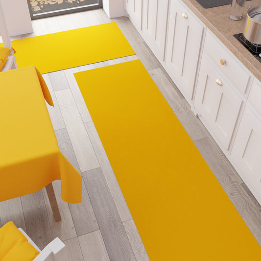 Kitchen Rug Kitchen Runner Solid Color Yellow