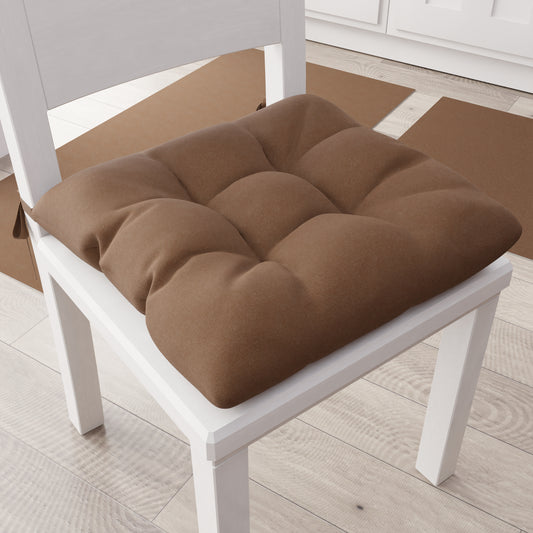 Kitchen Chair Cushions, Chair Cushions 6 Pieces Brown