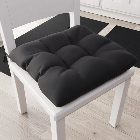 Kitchen Chair Cushions, Chair Cushions 6 Pieces Black