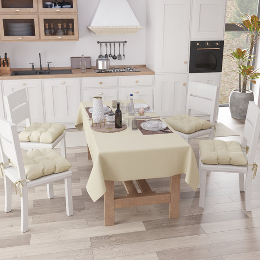 Cuscini per Sedie Cucina, Cuscini Coprisedie 6 Pezzi Panna