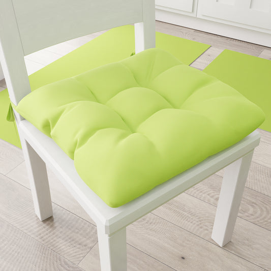 Coussins de chaise de cuisine, coussins de chaise 6 pièces vert clair
