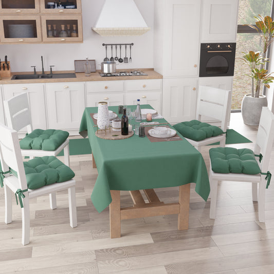 Tovaglia da Tavola in Cotone, Tovaglia Tinta Unita Verde Smeraldo
