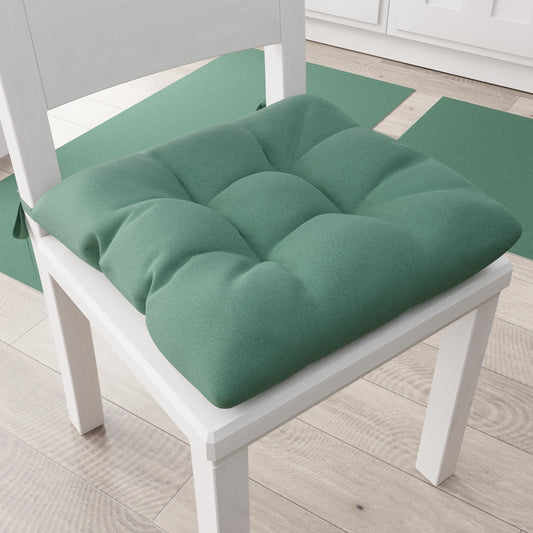 Kitchen Chair Cushions, Chair Cushions 6 Pieces Emerald Green