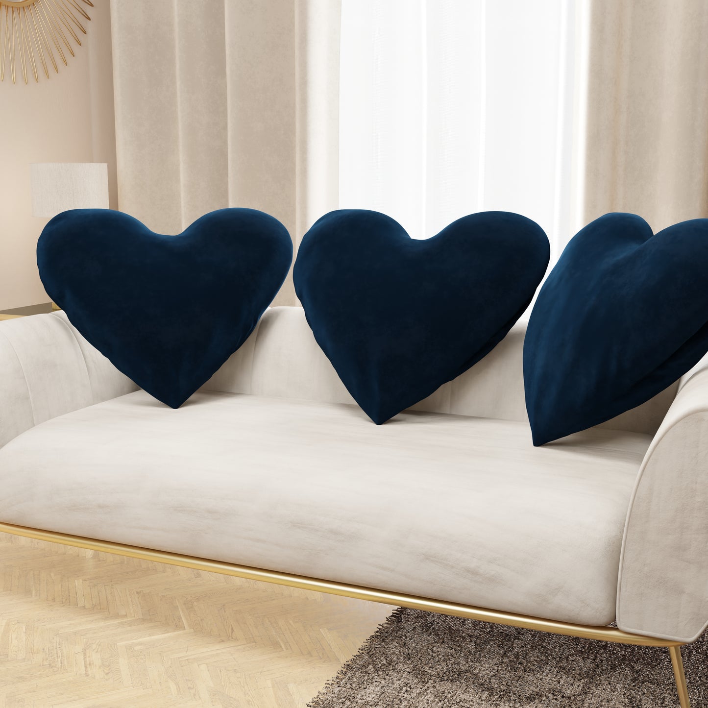 Cuscino Arredo Cuore Blu