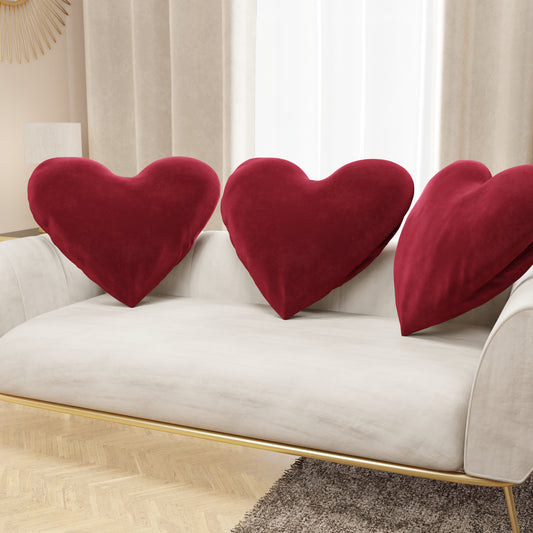 Coussin Décoratif Cœur Bordeaux