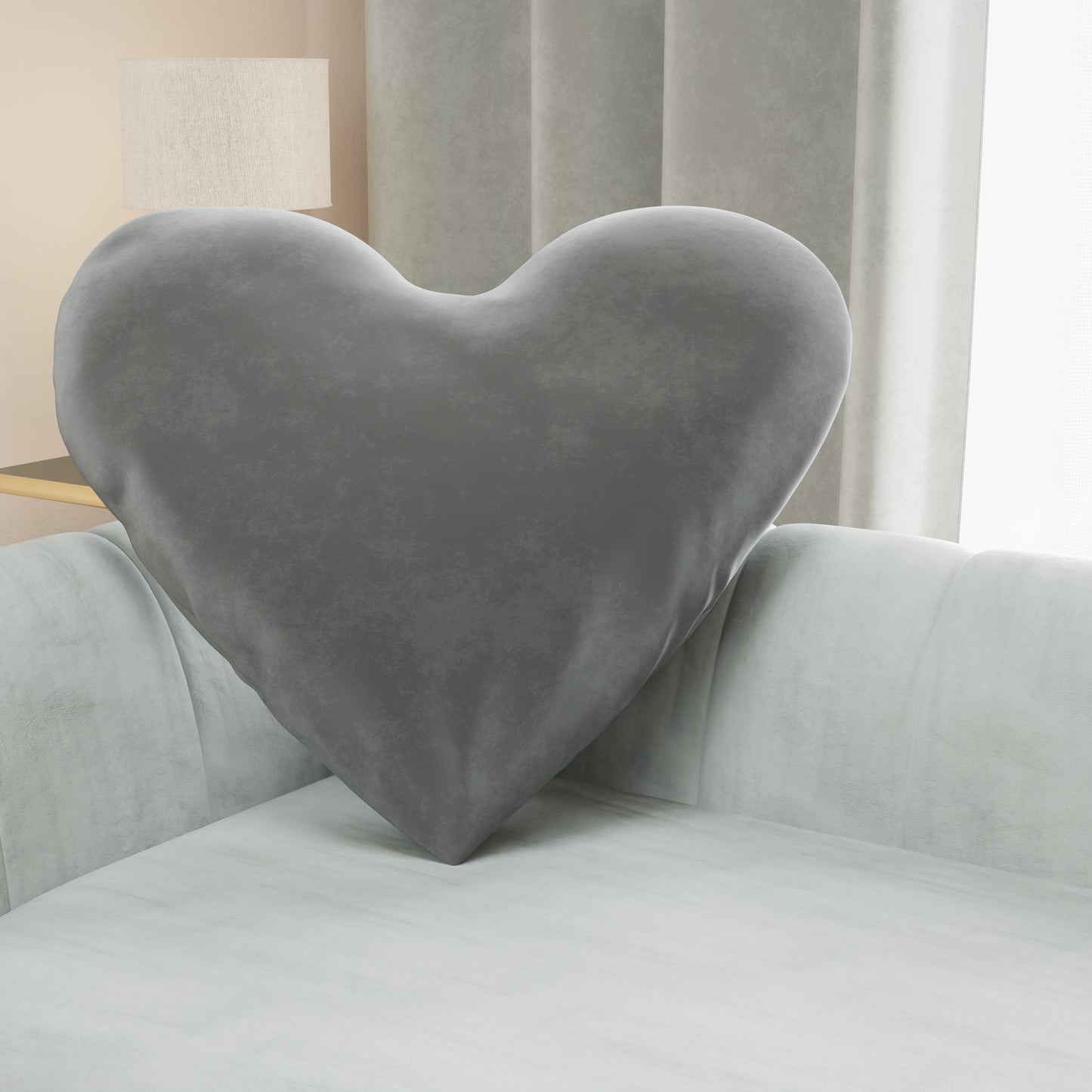 Cuscino Arredo Cuore Grigio Scuro