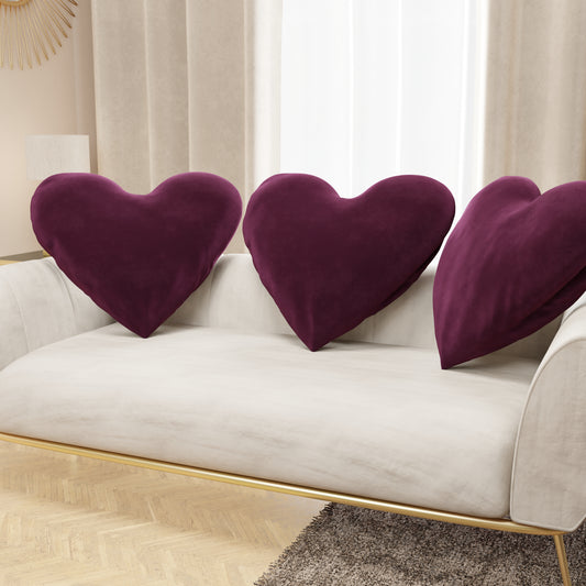 Coussin Décoratif Cœur Prune