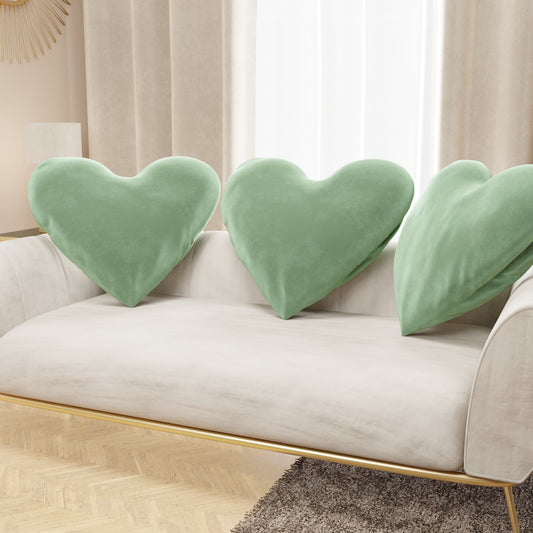 Coussin Décoratif Cœur Sauge