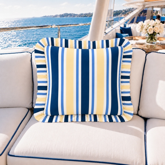 Cuscino Arredo con Rouches Mille Righe 19