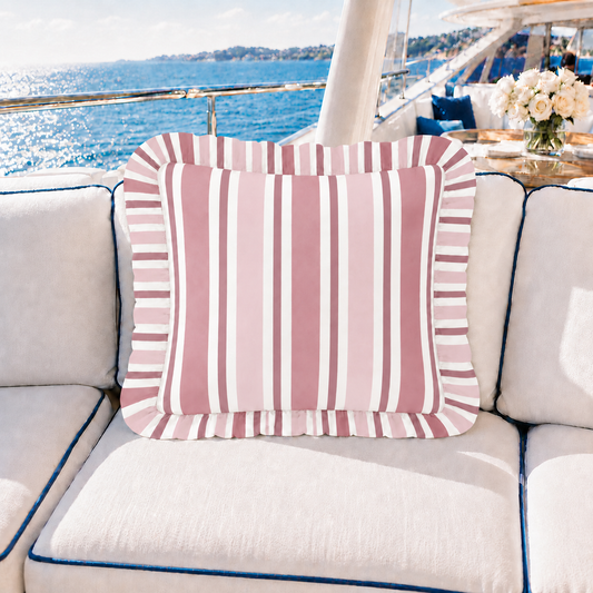 Cuscino Arredo con Rouches Mille Righe 35.