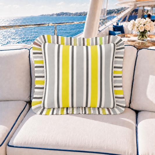 Cuscino Arredo con Rouches Mille Righe 33.
