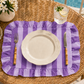 Tovagliette Americane con Rouches Righe Viola/Lilla