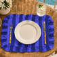 Tovagliette Americane con Rouches Righe Indaco/Blu Elettrico