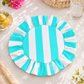 Tovagliette Americane Rotonde con Rouches Righe Tiffany