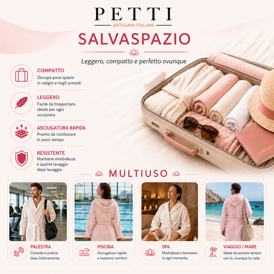 Accappatoio Microfibra Uomo e Donna Prugna