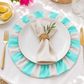 Tovagliette Americane Rotonde con Rouches Righe Tiffany