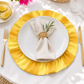 Tovagliette Americane Rotonde con Rouches Righe Giallo/Giallo Ocra