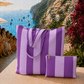 Collezione Mare in Stampa Digitale Righe Viola/Lilla