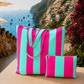 Collezione Mare in Stampa Digitale Righe Tiffany_Fucsia