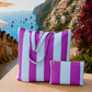 Collezione Mare in Stampa Digitale Righe Viola/Celeste