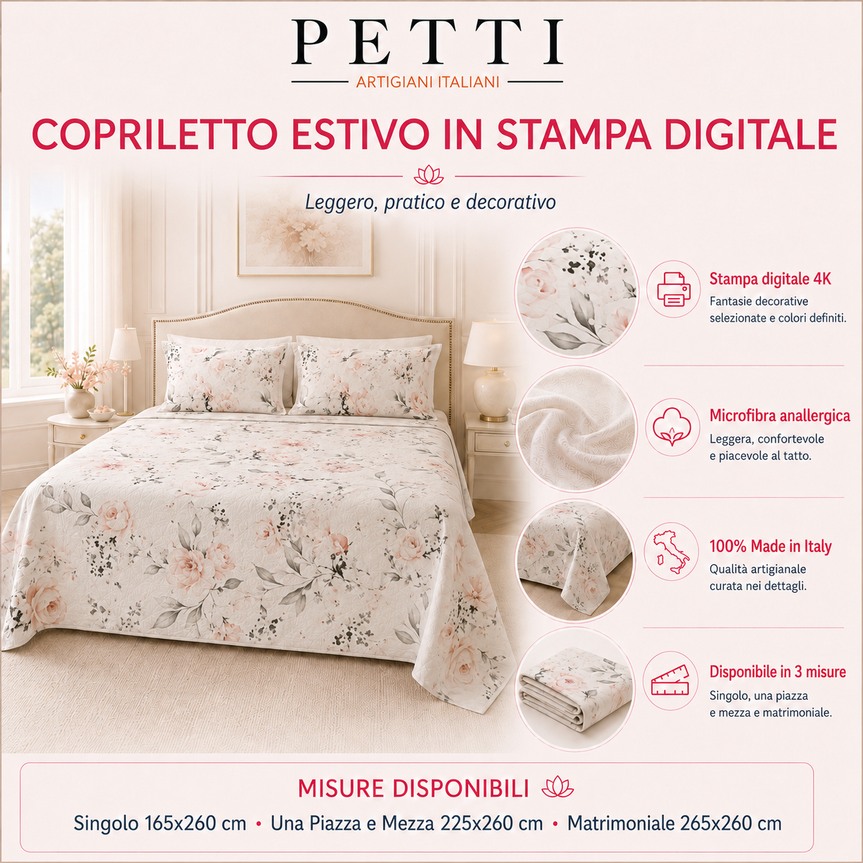 Lenzuolo Copriletto e Federe in Microfibra Pois 27