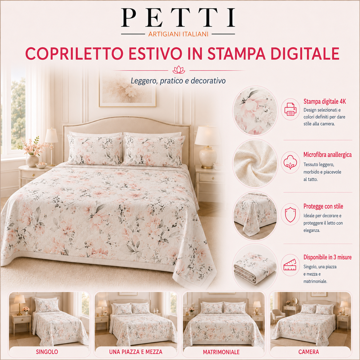 Lenzuolo Copriletto e Federe in Microfibra Pois 04