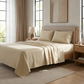 Lenzuola Percalle, Lenzuola Matrimoniali Cotone Beige