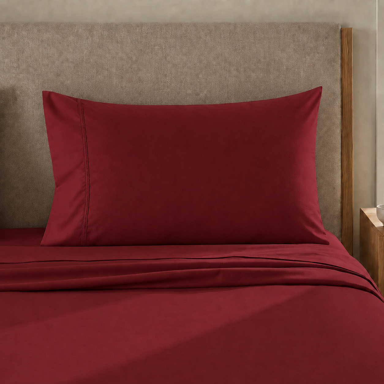 Lenzuola Percalle, Lenzuola Matrimoniali Cotone Bordeaux