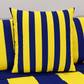 Cuscini, Copricuscini Divano, Cuscini Arredo in Stampa Digitale Le Righe Giallo/Blu Notte