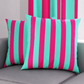 Cuscini, Copricuscini Divano, Cuscini Arredo in Stampa Digitale Le Righe Tiffany/Fucsia