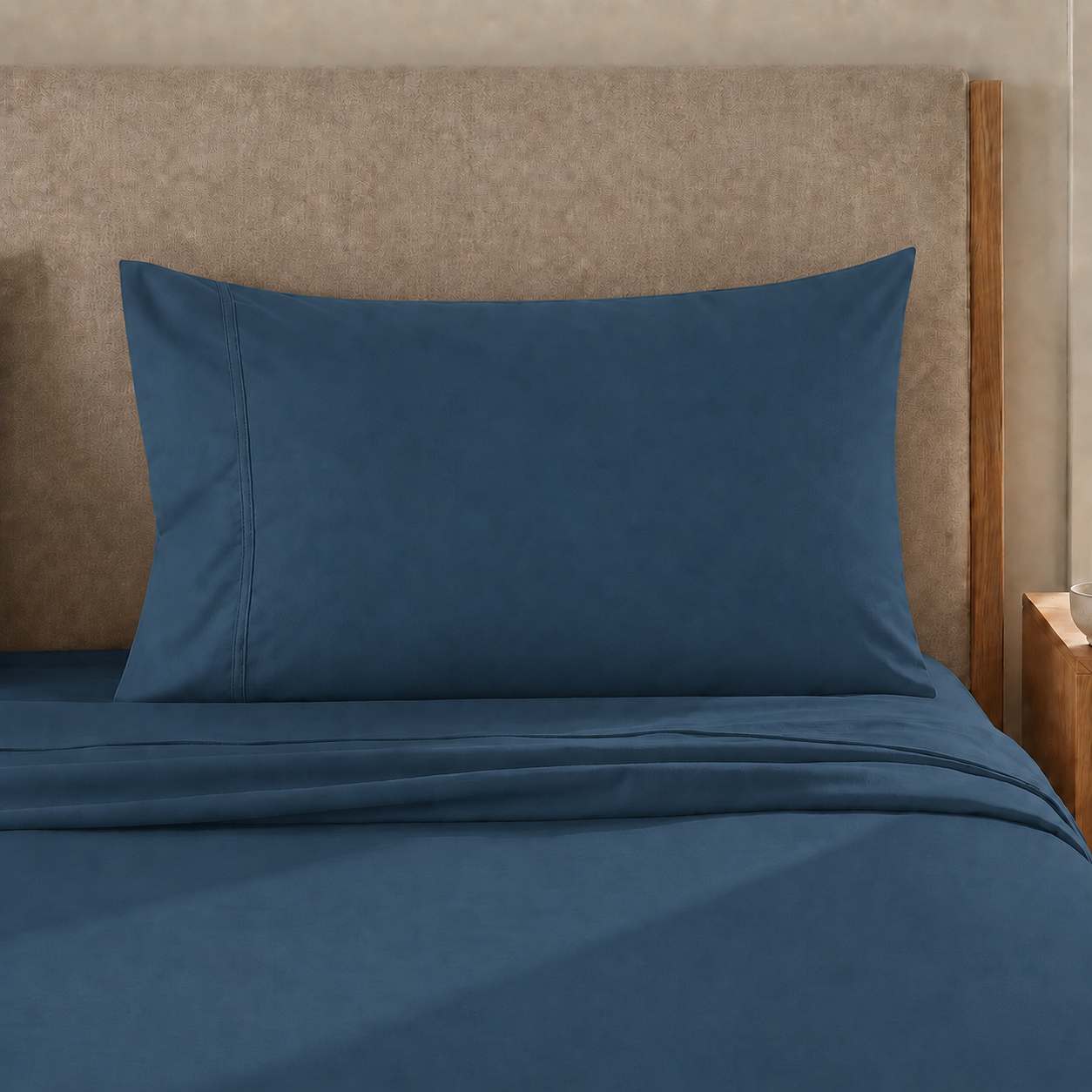 Lenzuola Percalle, Lenzuola Matrimoniali Cotone Blu Marino