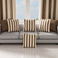 Cuscini, Copricuscini Divano, Cuscini Arredo in Stampa Digitale Le Righe Marrone/Beige