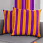 Cuscini, Copricuscini Divano, Cuscini Arredo in Stampa Digitale Le Righe Arancione/Viola