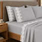 Lenzuola Percalle con Pizzo, Lenzuola Matrimoniali Cotone Grigio