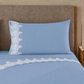 Lenzuola Percalle con Pizzo, Lenzuola Matrimoniali Cotone Azzurro
