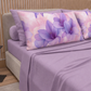 Lenzuola in Cotone, Completo Letto con Federe in Stampa Digitale Petalo 06 Lilla
