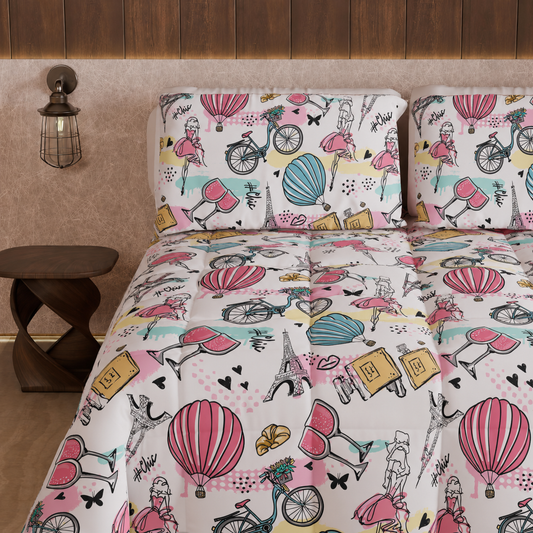 Duvet, Double Quilt, Single, Square and a Half, Paris Chic