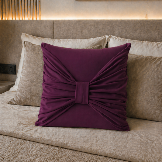 Coussins décoratifs en velours 1pz, coussins de canapé Élite Prune