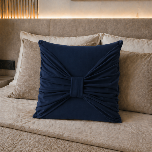 Coussins décoratifs en velours 1pz, coussins de canapé Élite Bleu