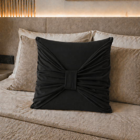 Coussins décoratifs en velours 1pz, coussins de canapé Élite Noir