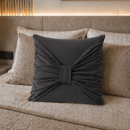 Coussins décoratifs en velours 1pz, coussins de canapé Élite Gris foncé